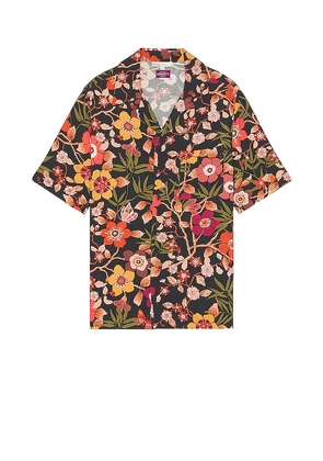 onia Vacation Liberty Pavilion Shirt in Black. Size M, S, XL/1X.