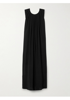 FFORME - Moon Pleated Silk Crepe De Chine Maxi Dress - Black - XS/S,M/L,XL/XXL