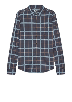 Rhone Hardy Flannel Shirt in Navy. Size S, XL/1X.
