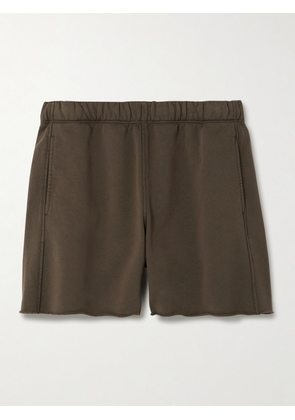 RE/DONE - Cotton-jersey Shorts - Brown - x small,small,medium,large