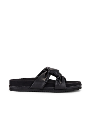 R0AM Side Slip Sandal in Black. Size 38, 39, 40, 41.