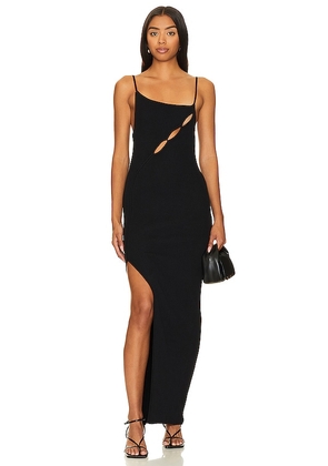 SNDYS Petra Maxi Dress in Black. Size M, XL, XS.