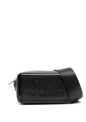 Armani Exchange logo-emvossed crossbody bag - Black