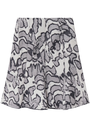 Stella McCartney Abstract Moth jacquard skirt - Grey