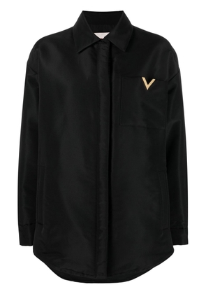 Valentino Garavani silk shirt-jacket - Black