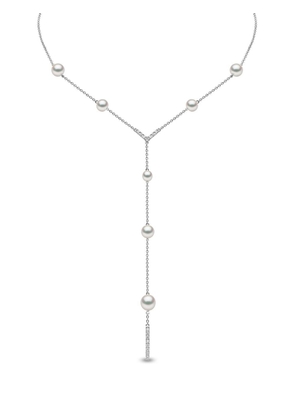 Yoko London 18kt white gold Trend freshwater pearl and diamond necklace - Silver