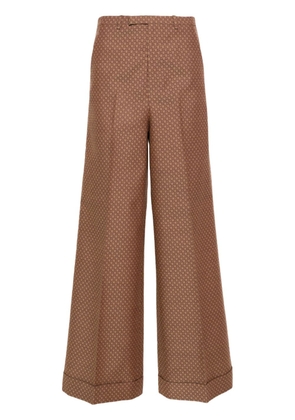 Gucci Square G-jaquard wide-leg trousers - Neutrals
