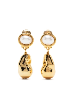 Kenneth Jay Lane pearl-detail drop earrings - Gold