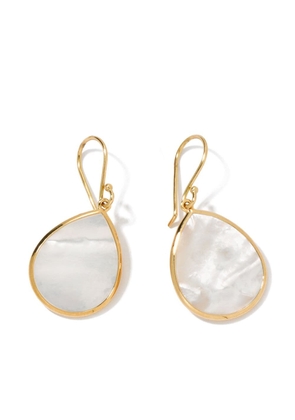 IPPOLITA 18kt yellow gold small Polished Rock Candy Single Stone Teardrop mother-of-pearl earrings