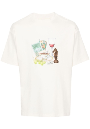 Drôle De Monsieur graphic-print cotton T-shirt - Neutrals