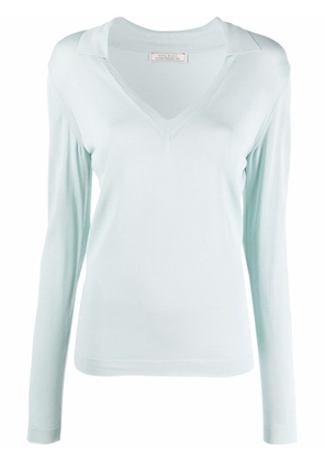Nina Ricci V-neck long-sleeved T-shirt - Green
