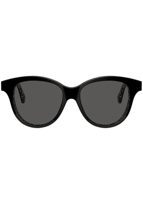 Dolce & Gabbana Eyewear logo-print round-frame sunglasses - Black