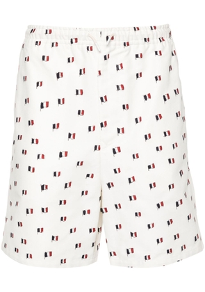 FURSAC cotton french-flag shorts - Neutrals