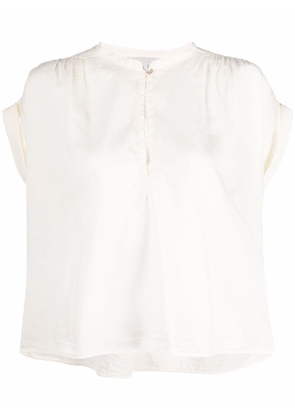 Forte Forte ruched semi-sheer blouse - Neutrals