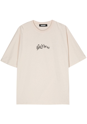 BARROW logo-print cotton T-shirt - Neutrals