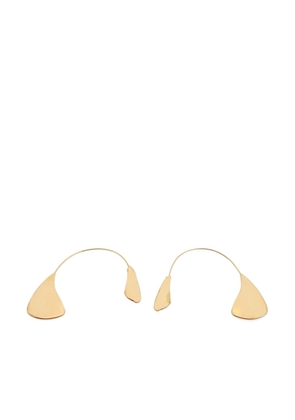 Jil Sander logo-engraved earrings - Gold