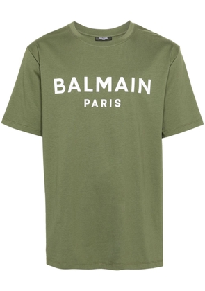 Balmain logo-print cotton T-shirt - Green