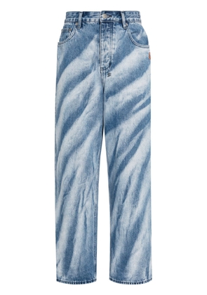 Ksubi striped straight-leg jeans - Blue