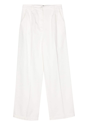 A.P.C. pleated straight trousers - White