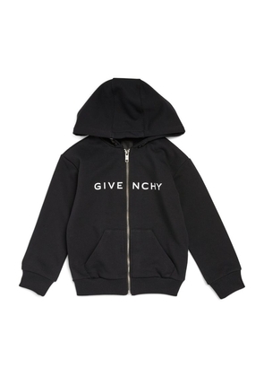Givenchy Kids Cotton-Blend Zip-Up Logo Hoodie (4-12+ Years)