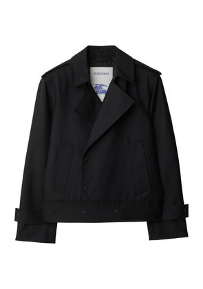 Burberry Silk-Blend Double-Breasted Jacket