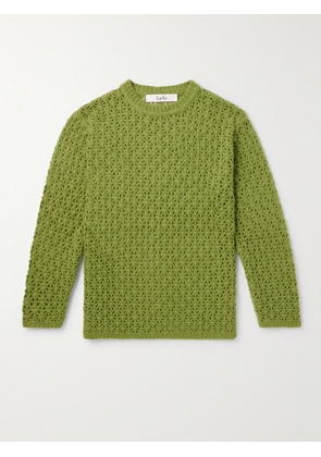 Séfr - Aki Open-Knit Cashmere Sweater - Men - Green - S