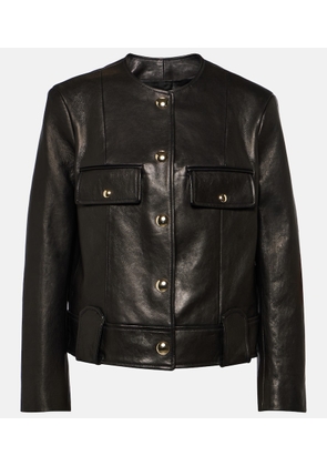Khaite Laybin cropped leather jacket
