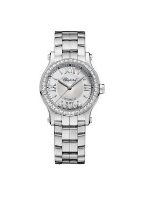 Chopard Stainless Steel And Diamond Happy Sport Watch 30Mm