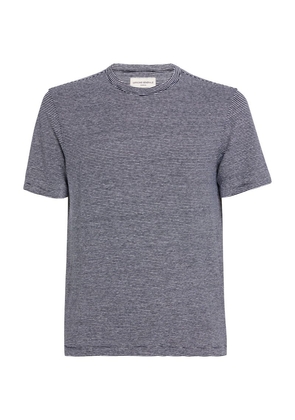 Officine Generale Linen-Cotton Striped T-Shirt