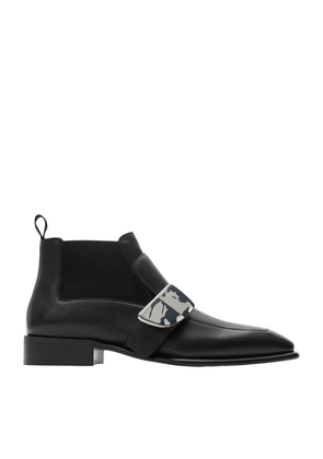 Burberry Leather Shield Chelsea Boots