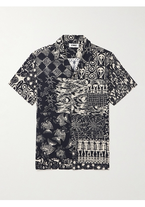 YMC - Malick Convertible-Collar Printed Twill Shirt - Men - Black - S