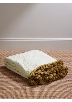 Soho Home - Callington Tasselled Quilted Cotton Bedspread - Men - Neutrals