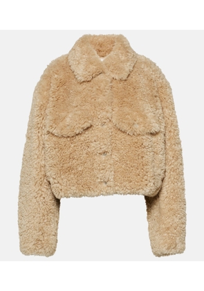 Marant Etoile Cropped faux shearling jacket