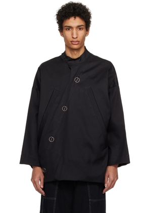 T/SEHNE Black Asymmetric Jacket