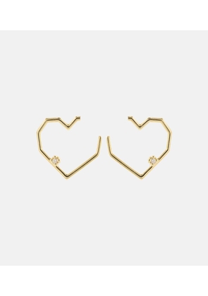 Aliita Heart 14kt gold earrings with diamonds