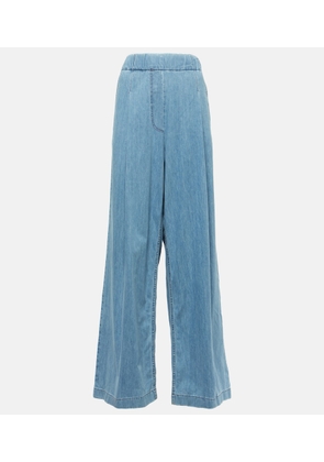 Dries Van Noten High-rise cotton wide-leg pants