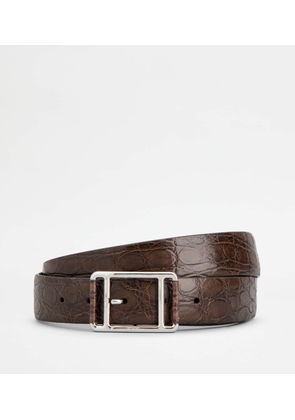 Tod's - Belt in Leather, BROWN, 85 - Belts