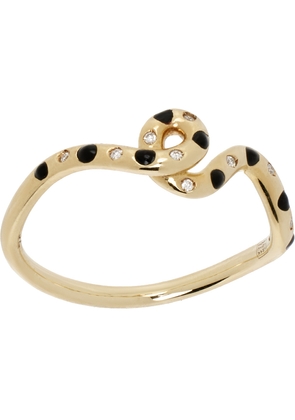 Bea Bongiasca Gold & Black Mini Loop Ring