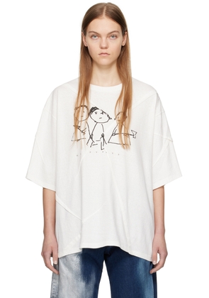 UNDERCOVER White Pleated T-Shirt
