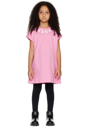 MSGM Kids Kids Pink Printed Dress