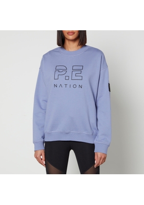 P.E NATION Logo-Print Organic Cotton-Jersey Sweatshirt - M