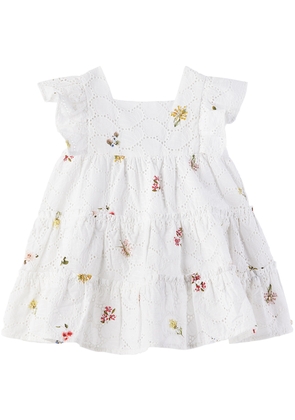 Tartine et Chocolat Baby White Embroidered Dress