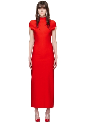 ALAÏA Red Sculpting Maxi Dress