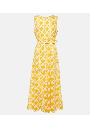 Diane von Furstenberg Elliot printed cotton and linen midi dress