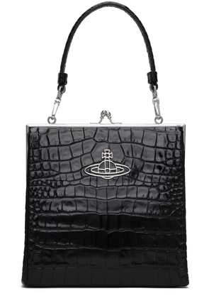 Vivienne Westwood Black Queeny Square Frame Bag