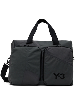 Y-3 Gray Holdall Duffle Bag