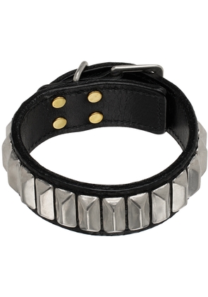 UNDERCOVER Black & Silver Leather Bracelet