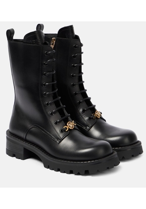 Versace Vagabond leather lace-up boots