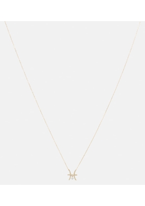 Persée Pisces 18kt gold necklace with diamonds