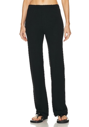 Eterne Straight Leg Sweatpant in Black - Black. Size L (also in S, XS).